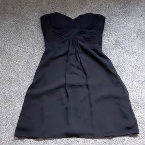 Strapless black party dress